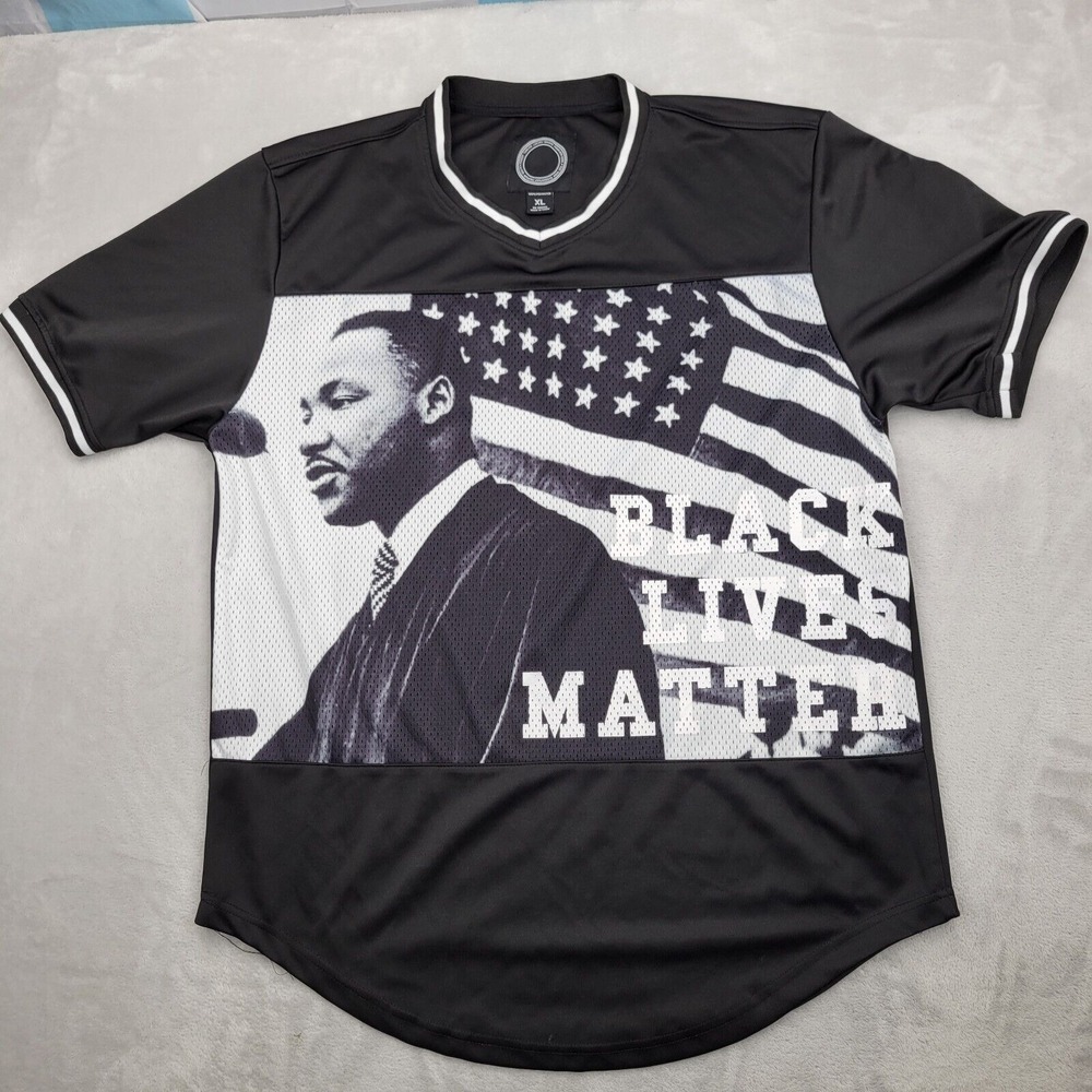 Martin Luther King Shirt Men XL Ringer Jersey Black Lives Matter MLK BLM X-Large